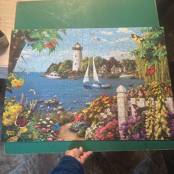 500 piece lighthouse butterfly sailboat puzzle - Picture 10 of 10